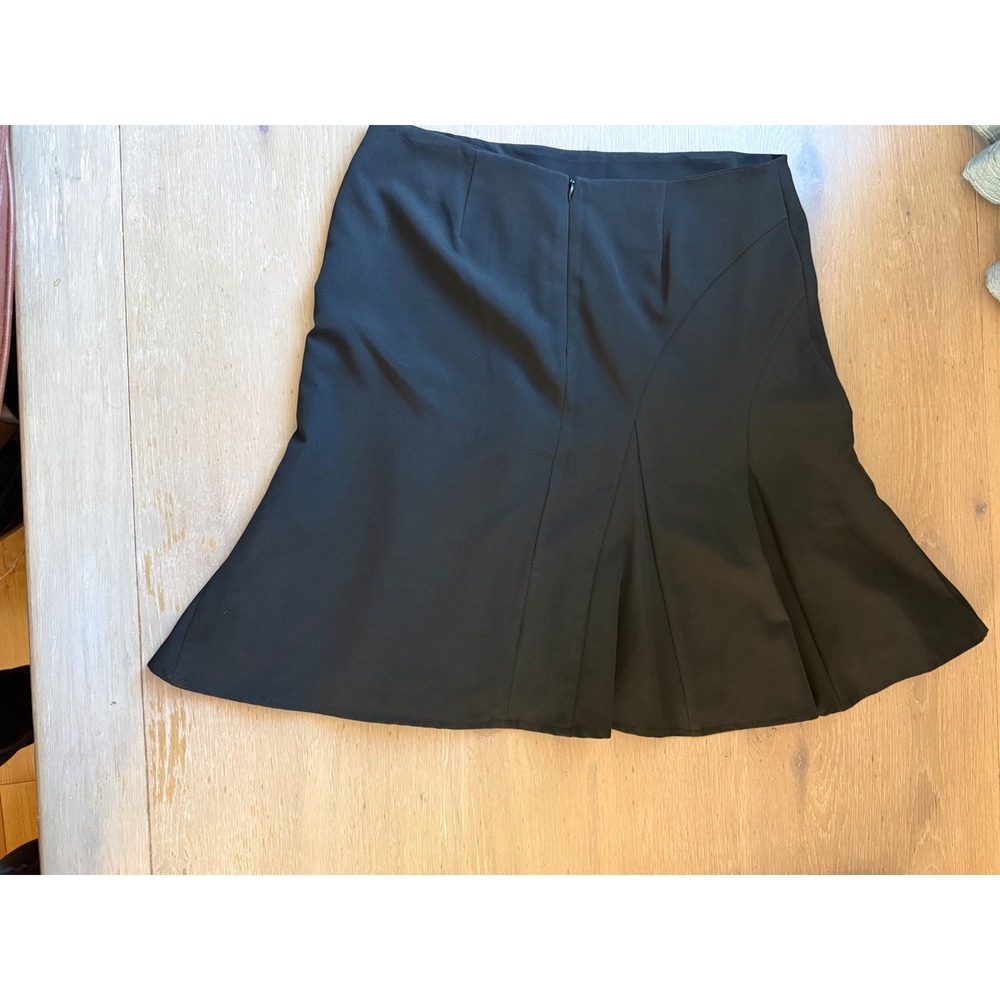 INC International Concepts Petite Black Asymmetrical Godet Mini Skirt 8P 63191BP